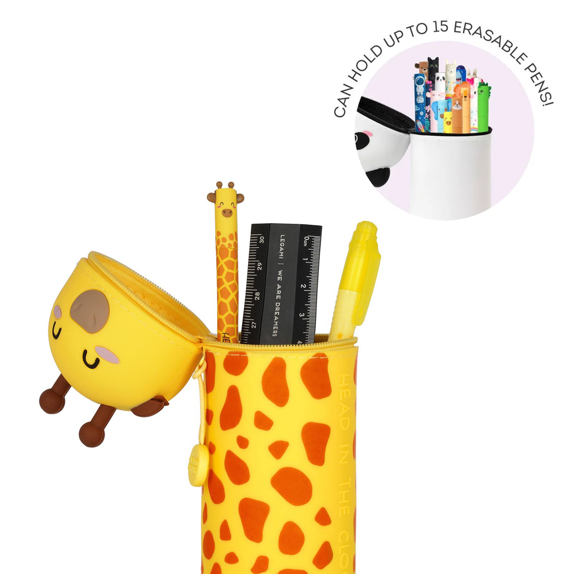 Legami Mäkké silikónové púzdro 2v1 Kawaii Giraffe