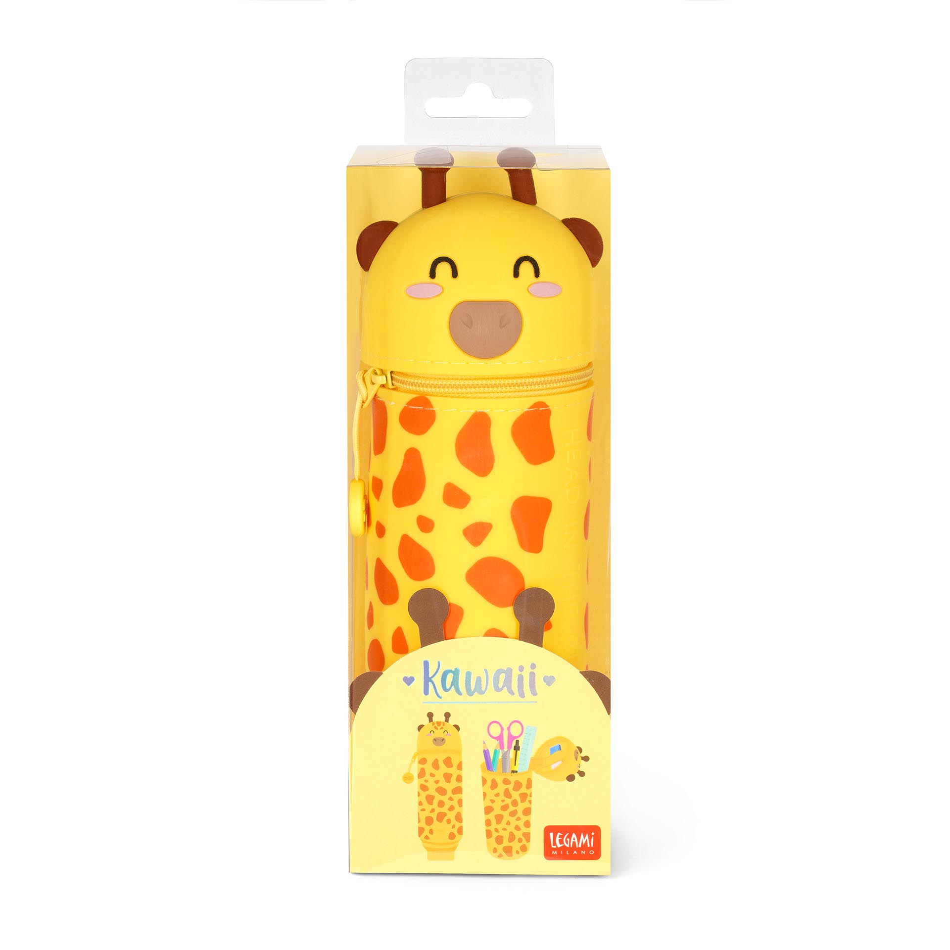 Legami Mäkké silikónové púzdro 2v1 Kawaii Giraffe