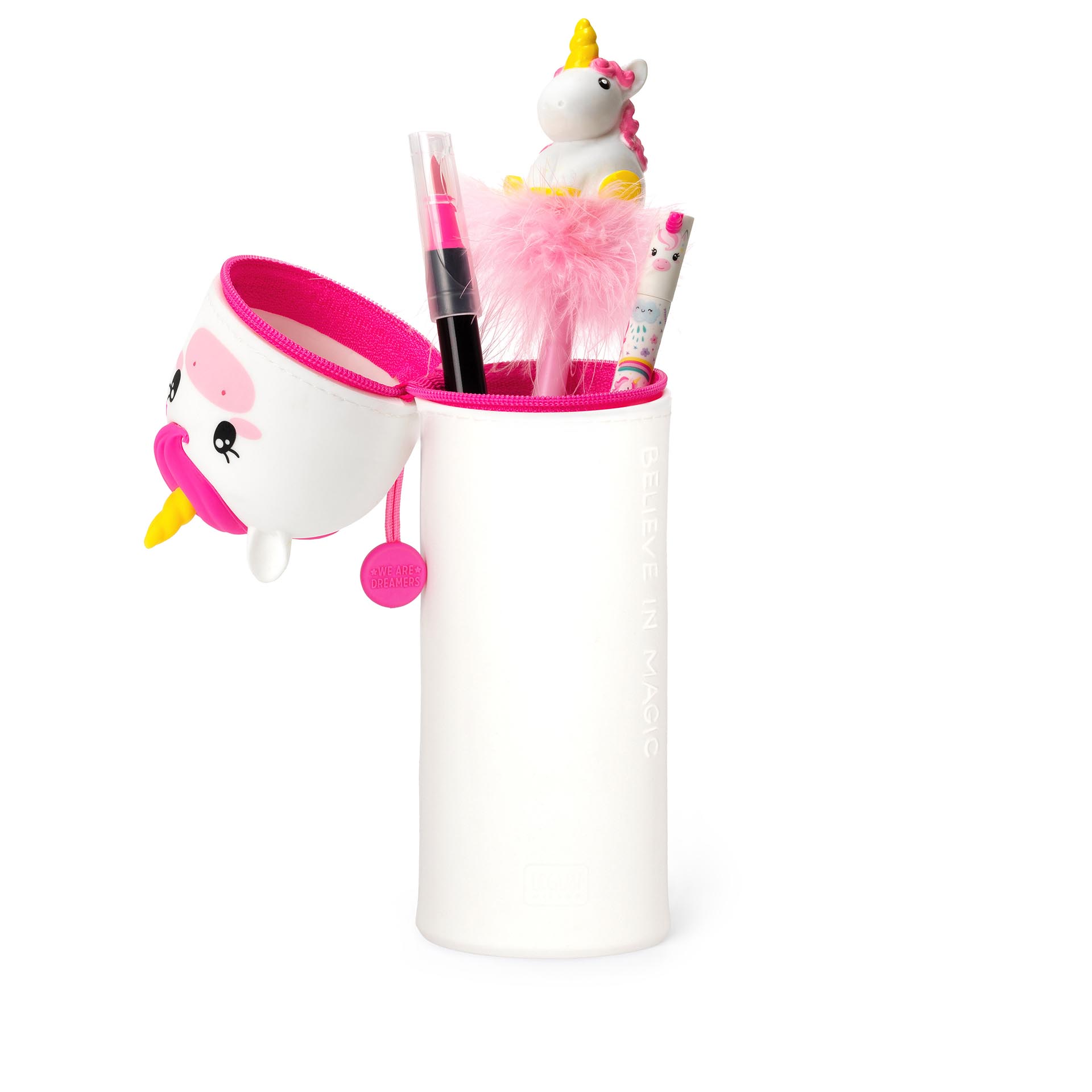 Legami Mäkké silikónové púzdro 2v1 Kawaii Unicorn EXTRAORDINARY STATIONERY