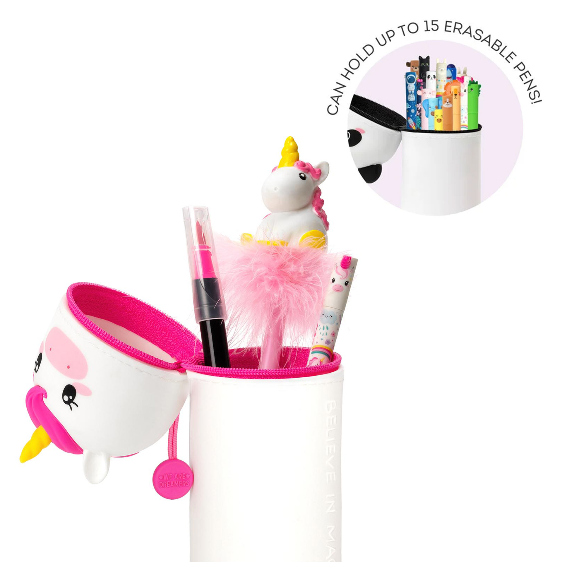 Legami Mäkké silikónové púzdro 2v1 Kawaii Unicorn EXTRAORDINARY STATIONERY