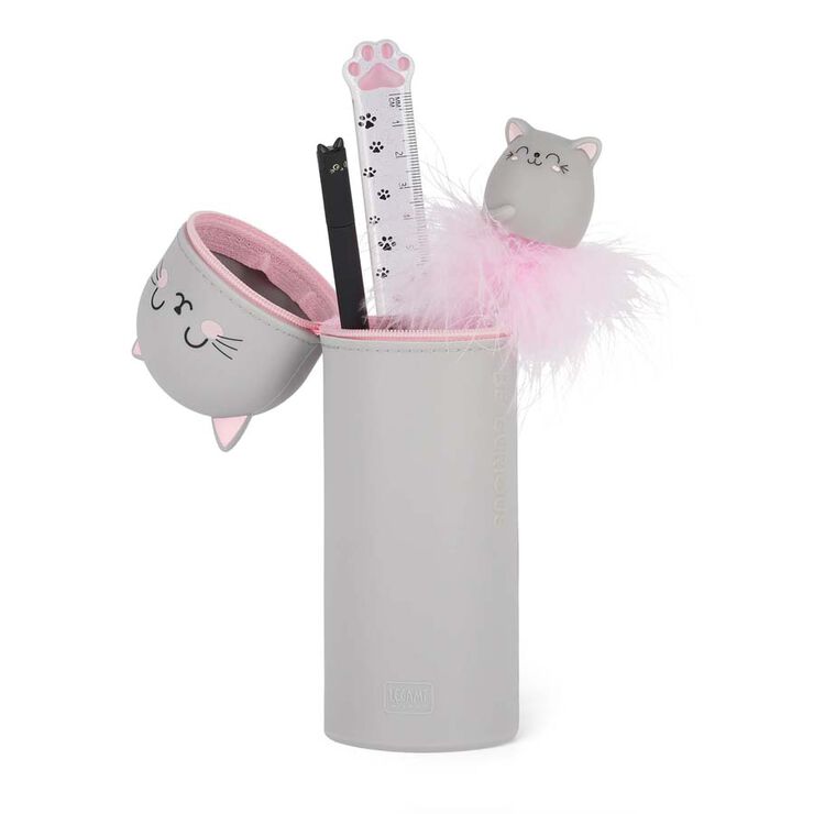 Legami Mäkké silikónové púzdro 2v1 Kawaii Kitty