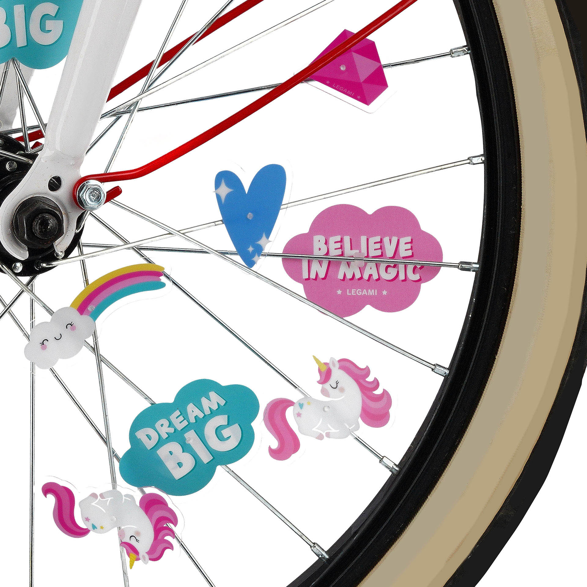 Legami Dekorácie na bicykel Unicorn sada 30 ks