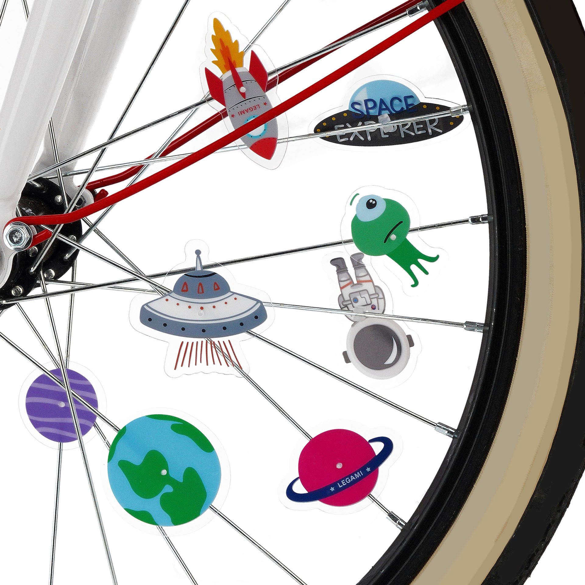 Legami Dekorácie na bicykel Space sada 30 ks