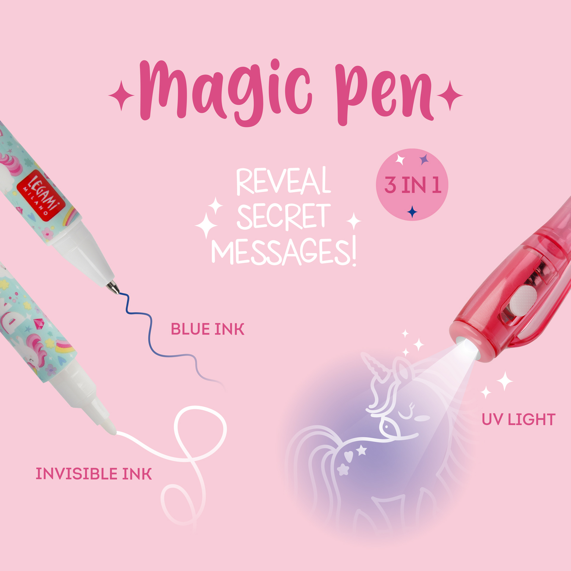 Legami Pero s neviditeľným atramentom Unicorn