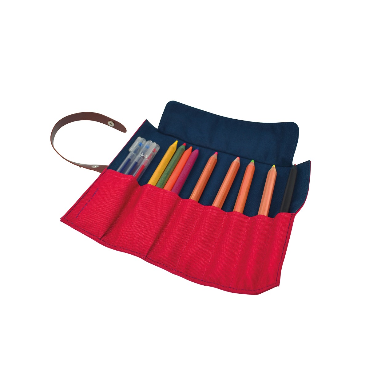 Legami Rolovacie bavlnené puzdro na ceruzky Red & Blue  EXTRAORDINARY STATIONERY