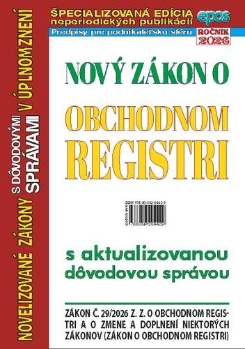 Nový zákon o obchodnom registri 6/2026
