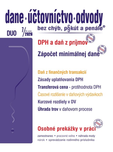 Dane účtovníctvo odvody 7 2026 - DPH v zákone o dani z príjmov, Spôsob zápočtu minimálnej dane