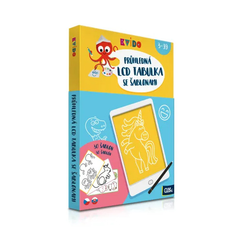 Kvído - Průhledná LCD tabulka v pouzdru se 30 šablonami