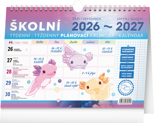 NOTIQUE Školský plánovací kalendár s háčikom 2027, 30 x 21 cm