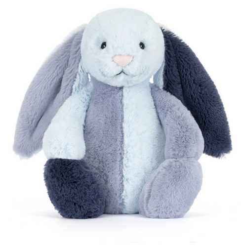 Jellycat Bashful Patchwork Modrý zajačik