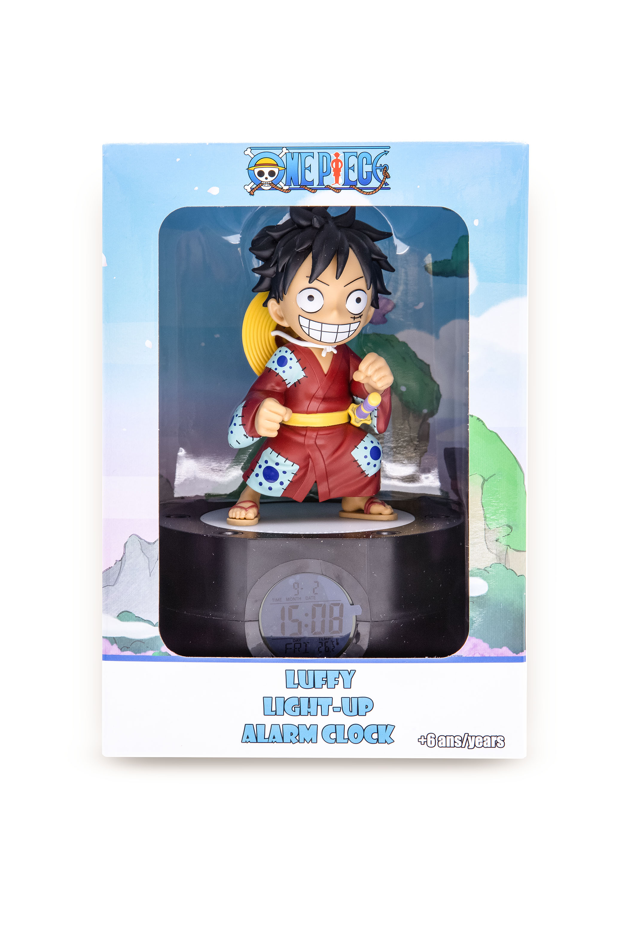 Teknofun One Piece Luffy svietiaci budík 18cm