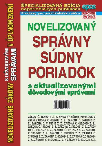 Novelizovaný správny súdny poriadok 10/26