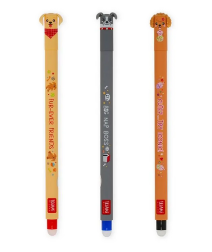 Legami Set troch gumovateľných pier Fur-Ever Friends BACK TO SCHOOL