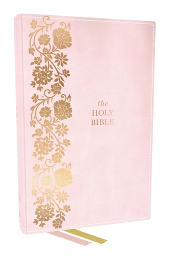 KJV Personal Size Large Print End-of-Verse Reference Bible, Pink Leathersoft, Red Letter, Comfort Print