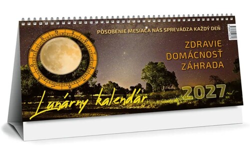 Lunárny kalendár 2027 stolový kalendár