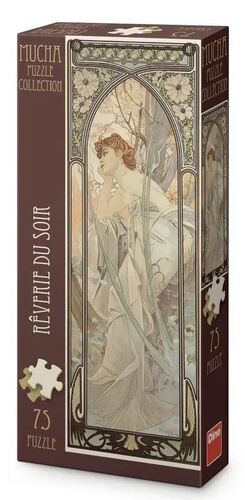 Puzzle panoramatické Alfons Mucha – Snění večera 75 Dino