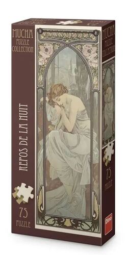 Puzzle panoramatické Alfons Mucha – Odpočinek noci 75 Dino