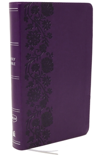 NKJV Giant Print End-of-Verse Reference Bible, Purple Leathersoft, Red Letter, Comfort Print