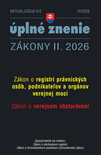 Aktualizácia II/2 2026 – Obchodné a občianske právo