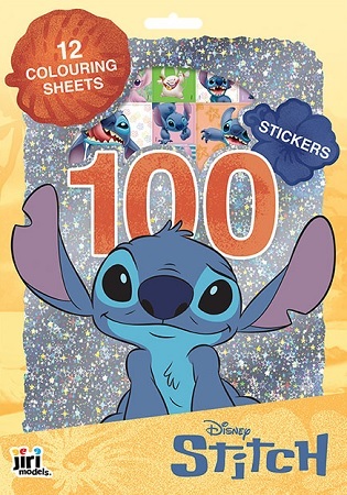 100 samolepiek s maľovankovými listami Lilo & Stitch