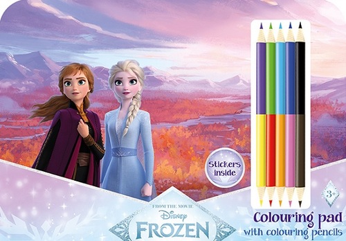 Bloky na kreslenie s pastelkami - Ľadové kráľovstvo