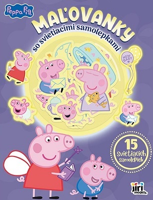 Maľovanky so svietiacimi samolepkami - Prasiatko Peppa
