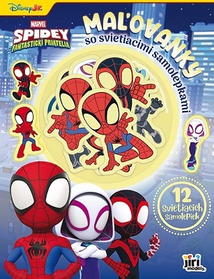 Maľovanky so svietiacimi samolepkami - Spidey