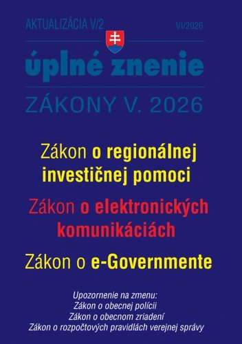 Aktualizácia V/2 2026 - Štátna služba, informačné technológie