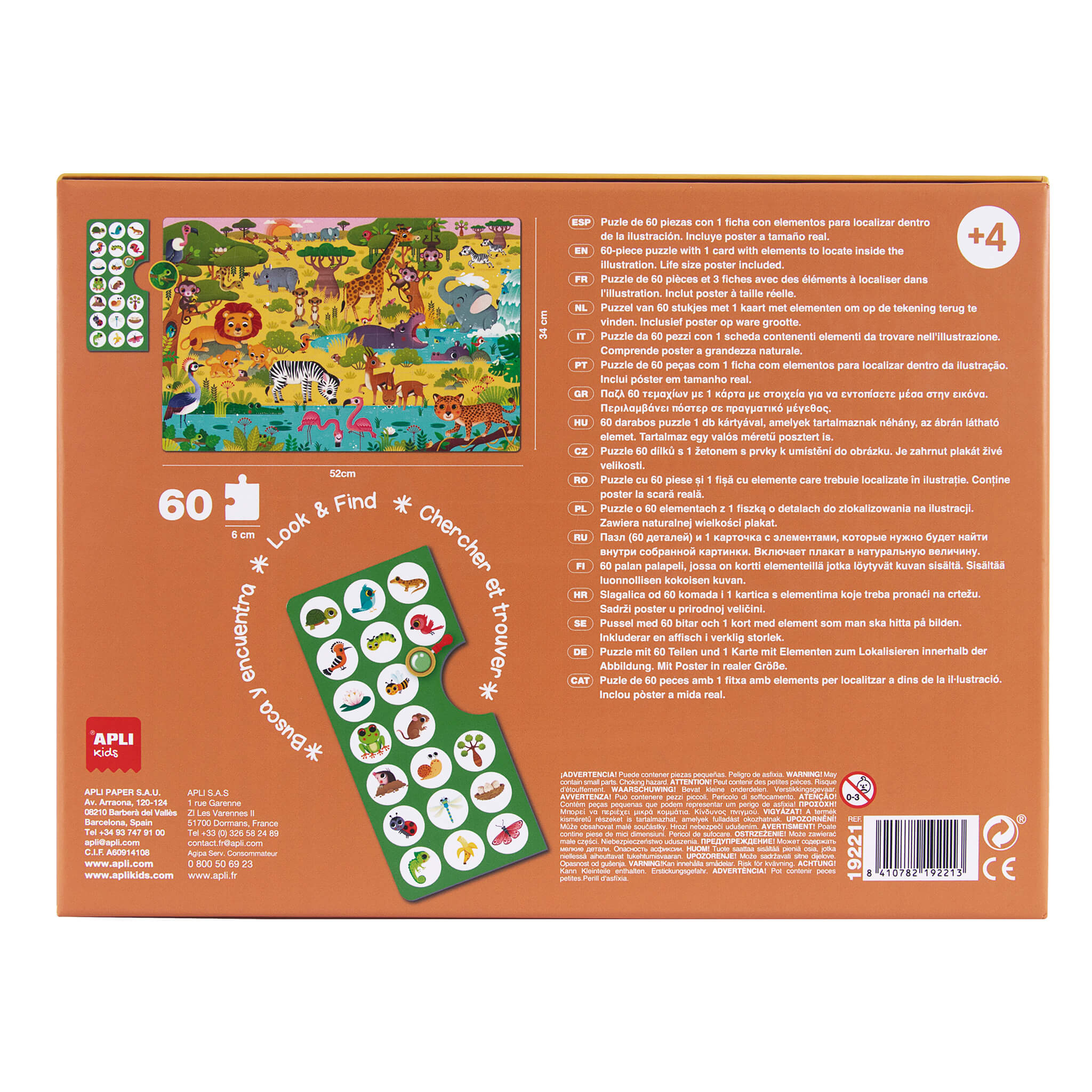 APLI Pozorovacie puzzle  Savana