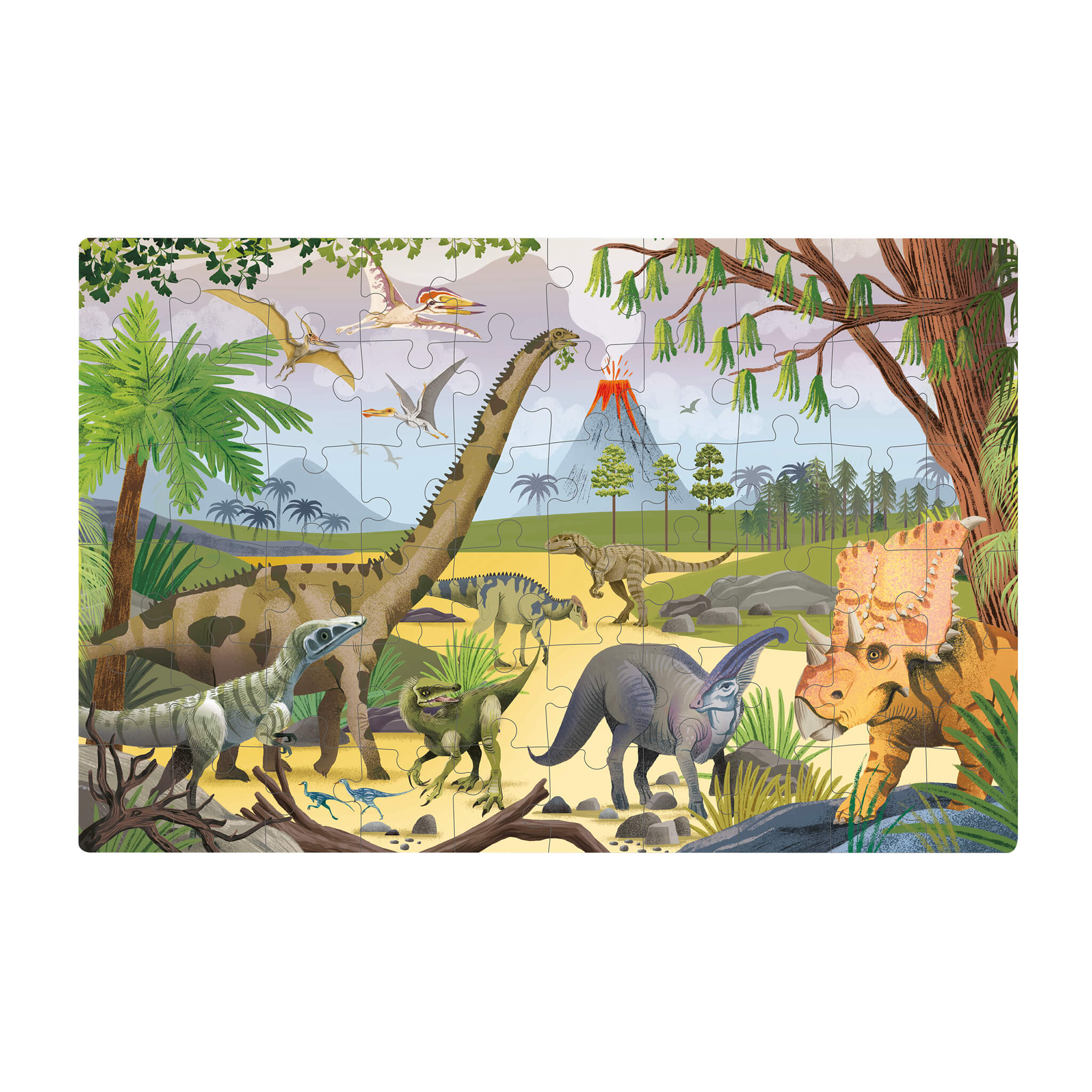 APLI Puzzle svietiace v tme Dinosaury 60 dielikov