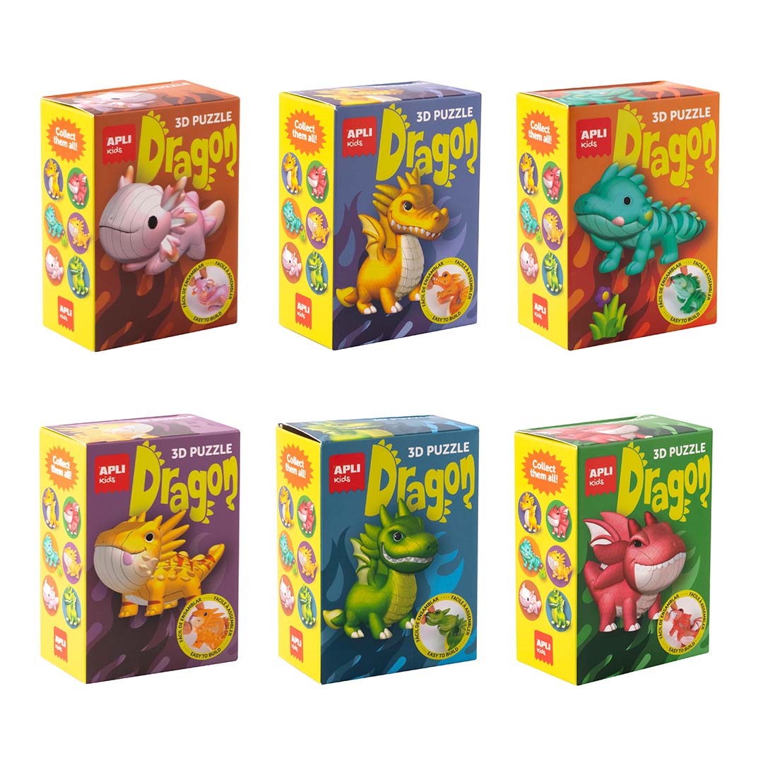 APLI 3D Puzzle figúrka drak rôzne varianty