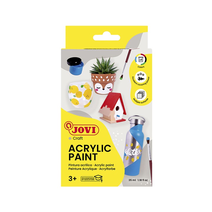 JOVI akrylové farby 6x55 ml, štetec