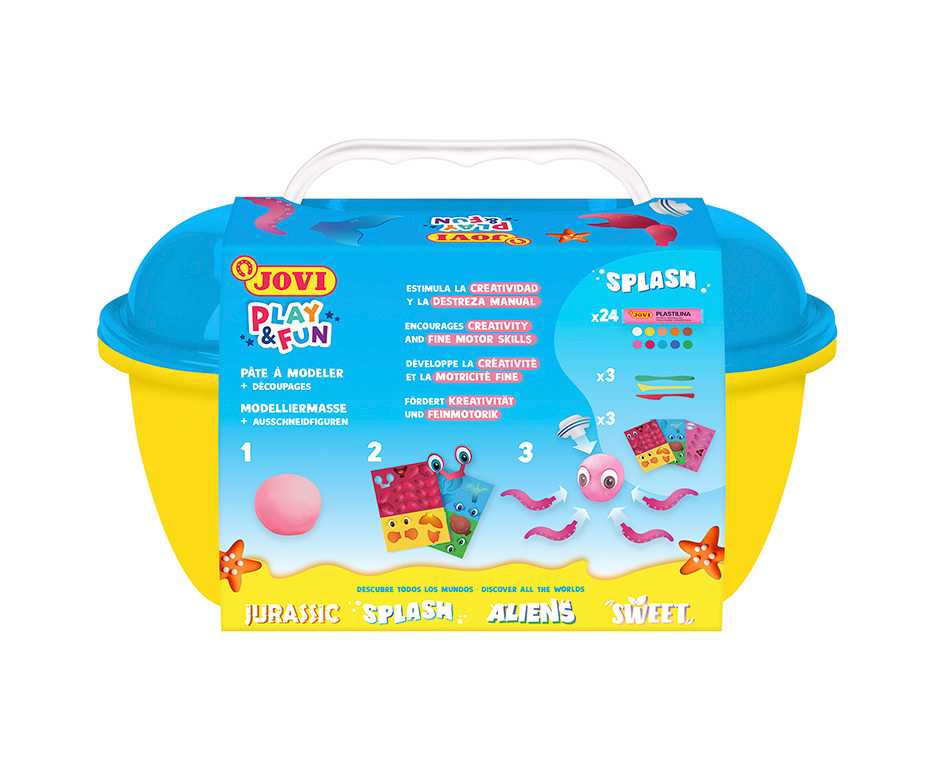 JOVI Play&Fun plastelína kufrík 50ks Splash
