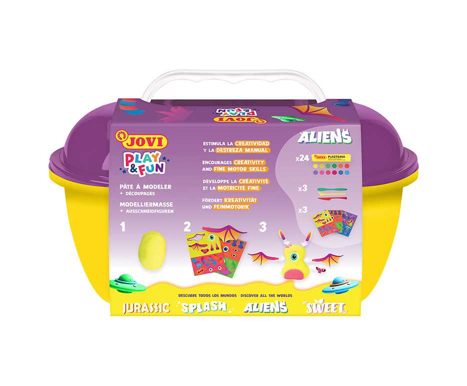 JOVI Play&Fun plastelína kufrík 50ks Aliens