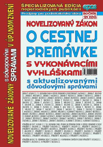 Novelizovaný zákon o cestnej premávke 14/2026