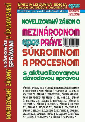 Novelizovaný zákon o medzinárodnom práve súkromnom a procesnom 16/2026