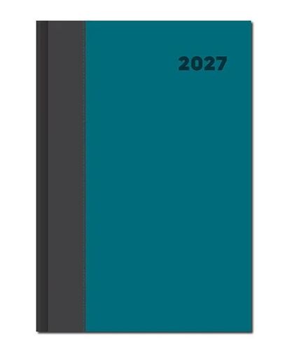 Diáre  Denný diár A5 - DOLCETTO sivo-tyrkysový 2027
