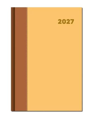 Diáre  Denný diár A5 - DOLCETTO hnedo-zlatý 2027