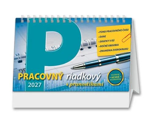 Stolové kalendáre Pracovný kalendár riadkový 2027