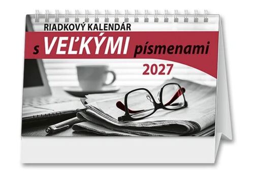 Stolové kalendáre Riadkový kalendár s veľkými písmenami 2027