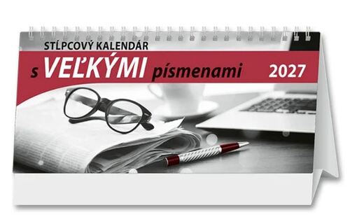 Stolové kalendáre Stĺpcový kalendár s veľkými písmenami 2027