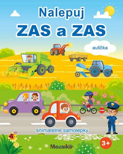 Mozaika - Nalepuj ZAS a ZAS - Autíčka + snímatelné samolepky