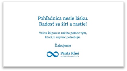 Darčeková obálka Neziskovej organizácie Panta Rhei - Motív Trpaslík