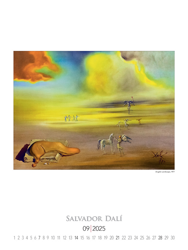Nástenný kalendár Salvador Dalí 2025