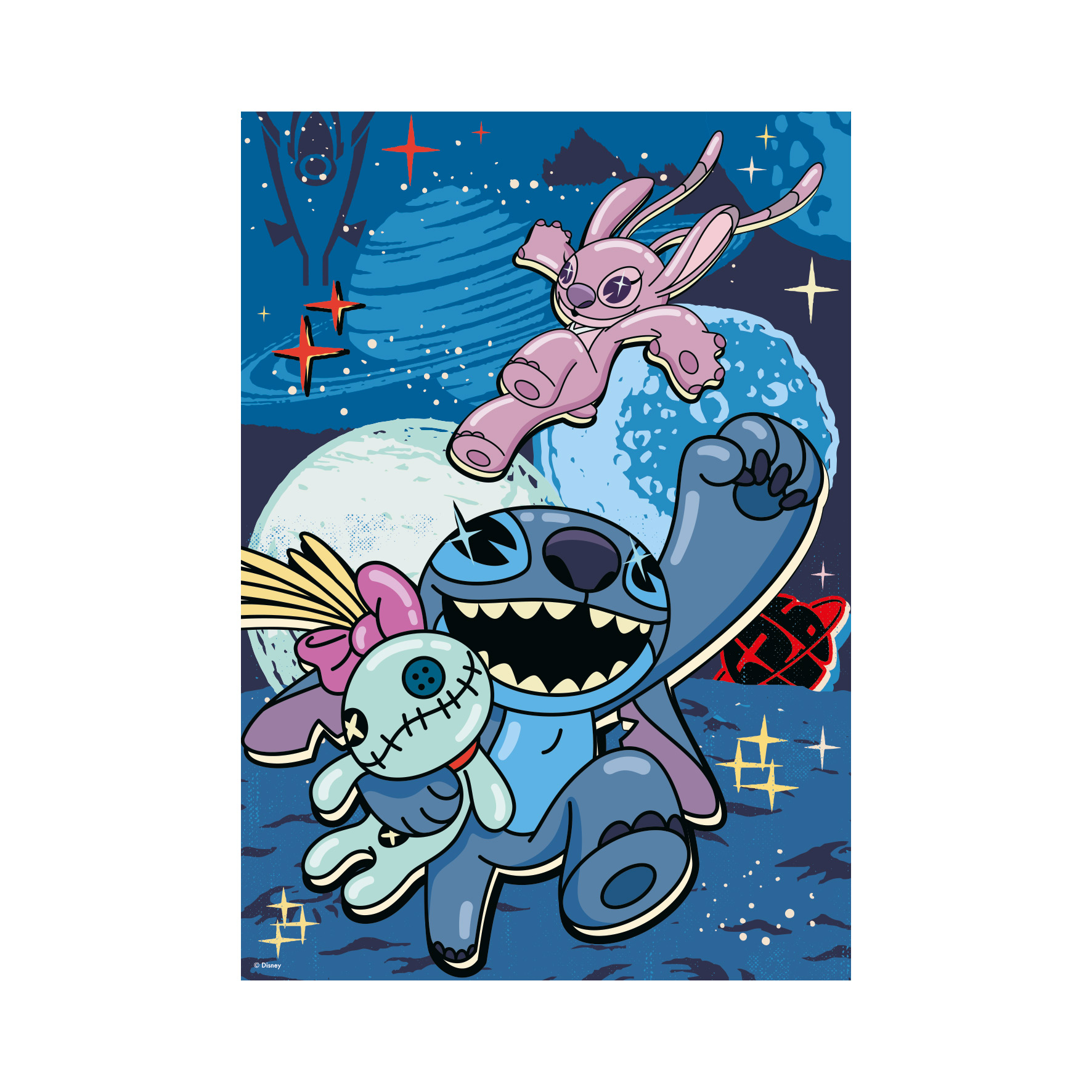 Puzzle Stitch 100 XL neon Dino