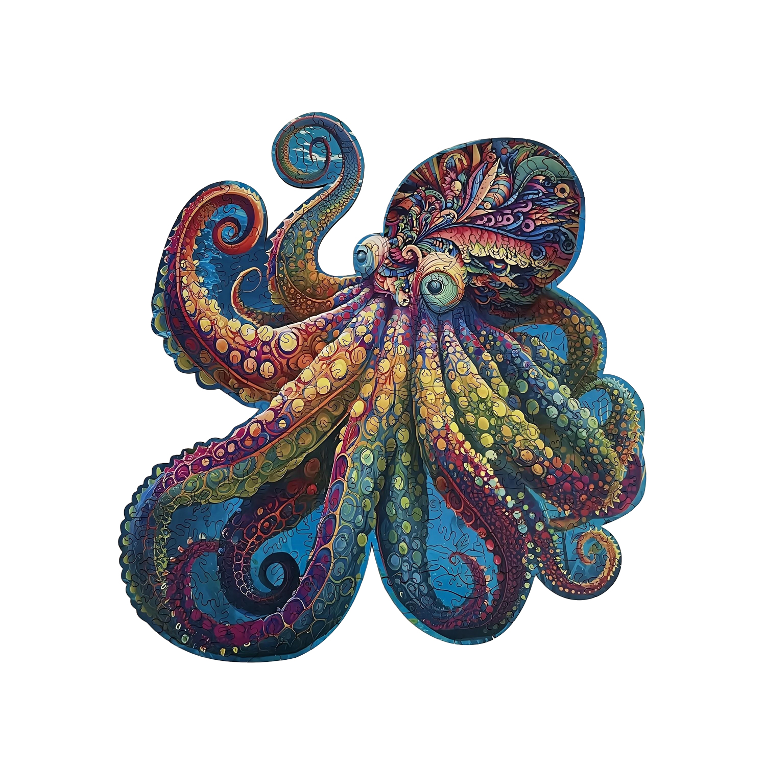 Drevené puzzle Chobotnica A3