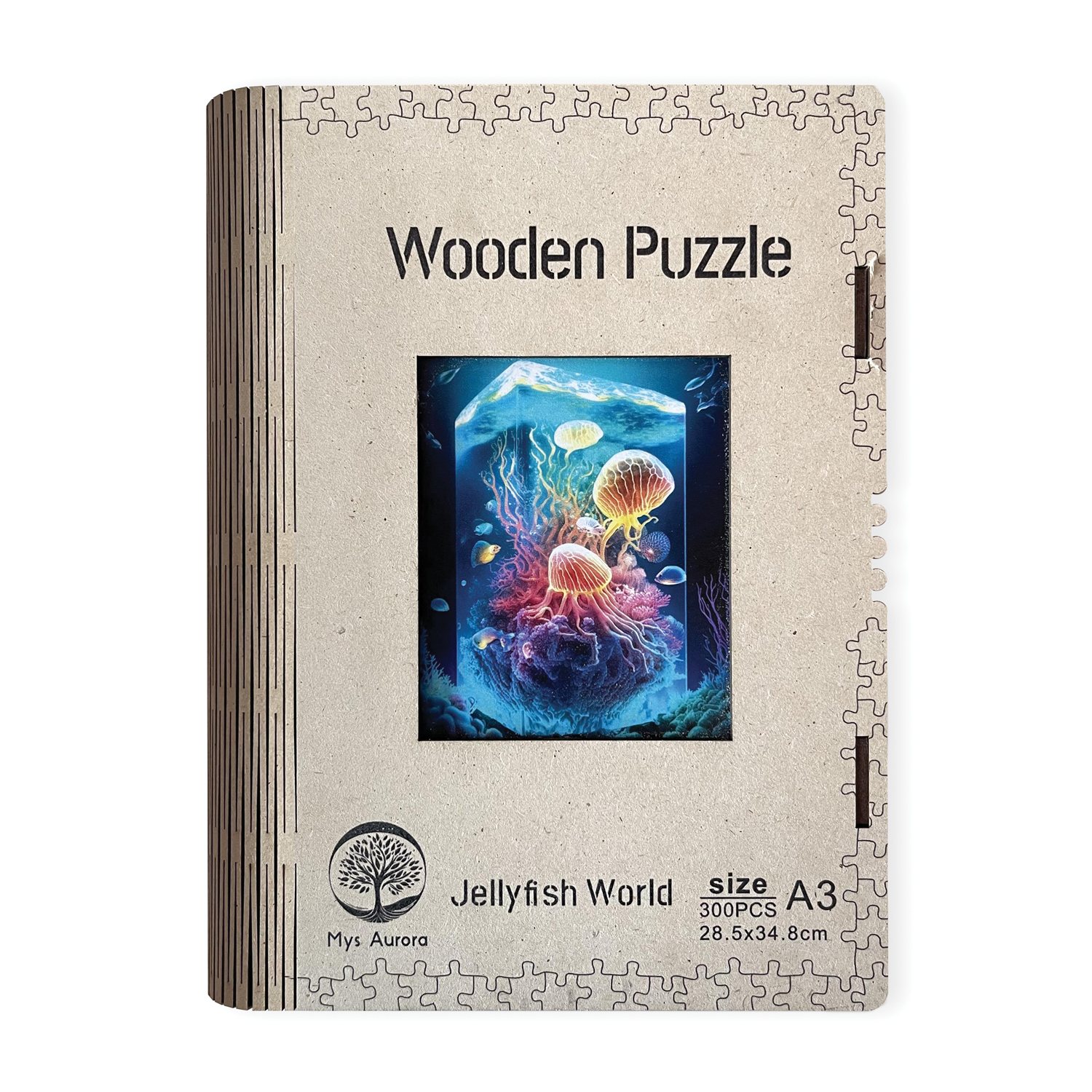Drevené puzzle Svet medúz A3
