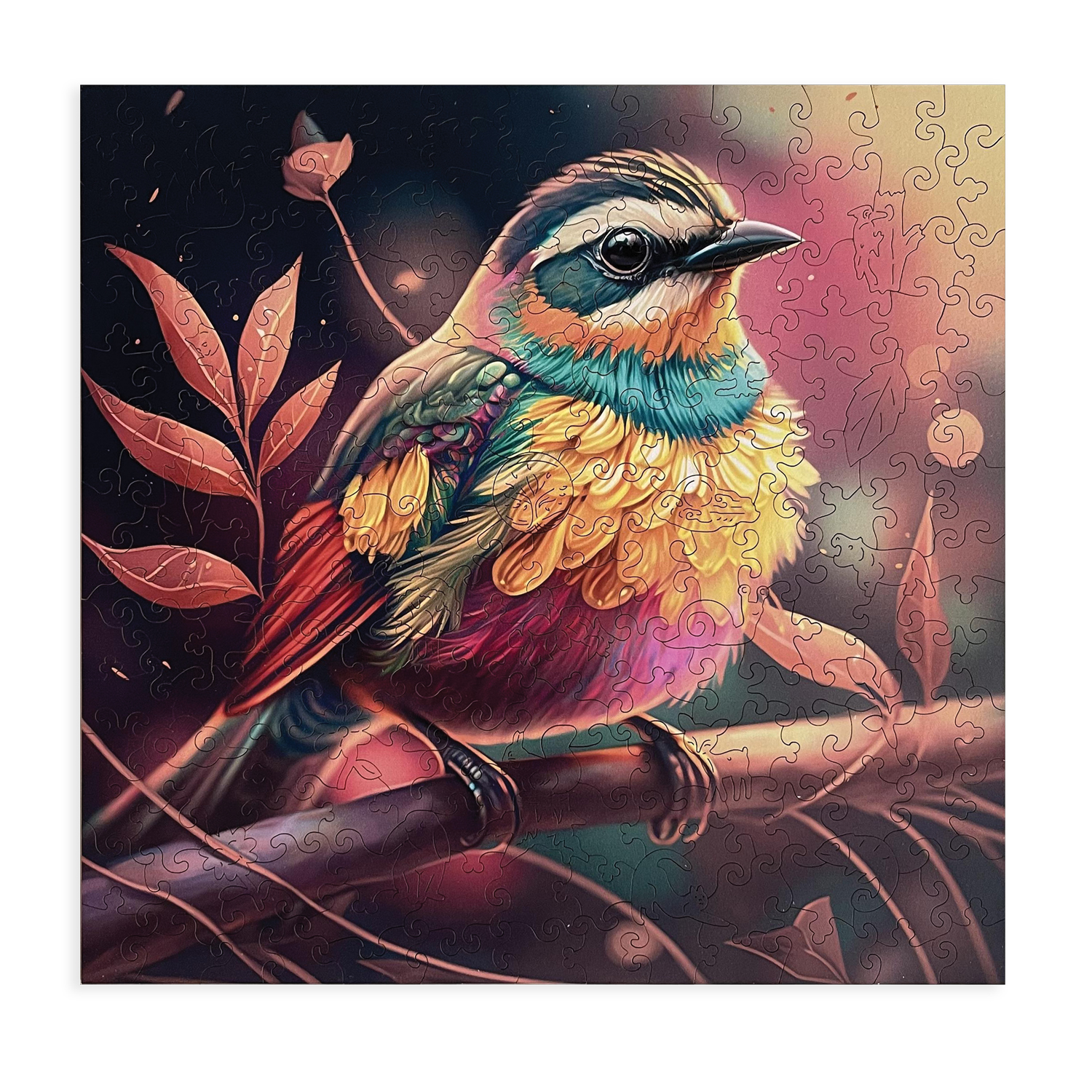 Drevené puzzle Spev vtákov A3