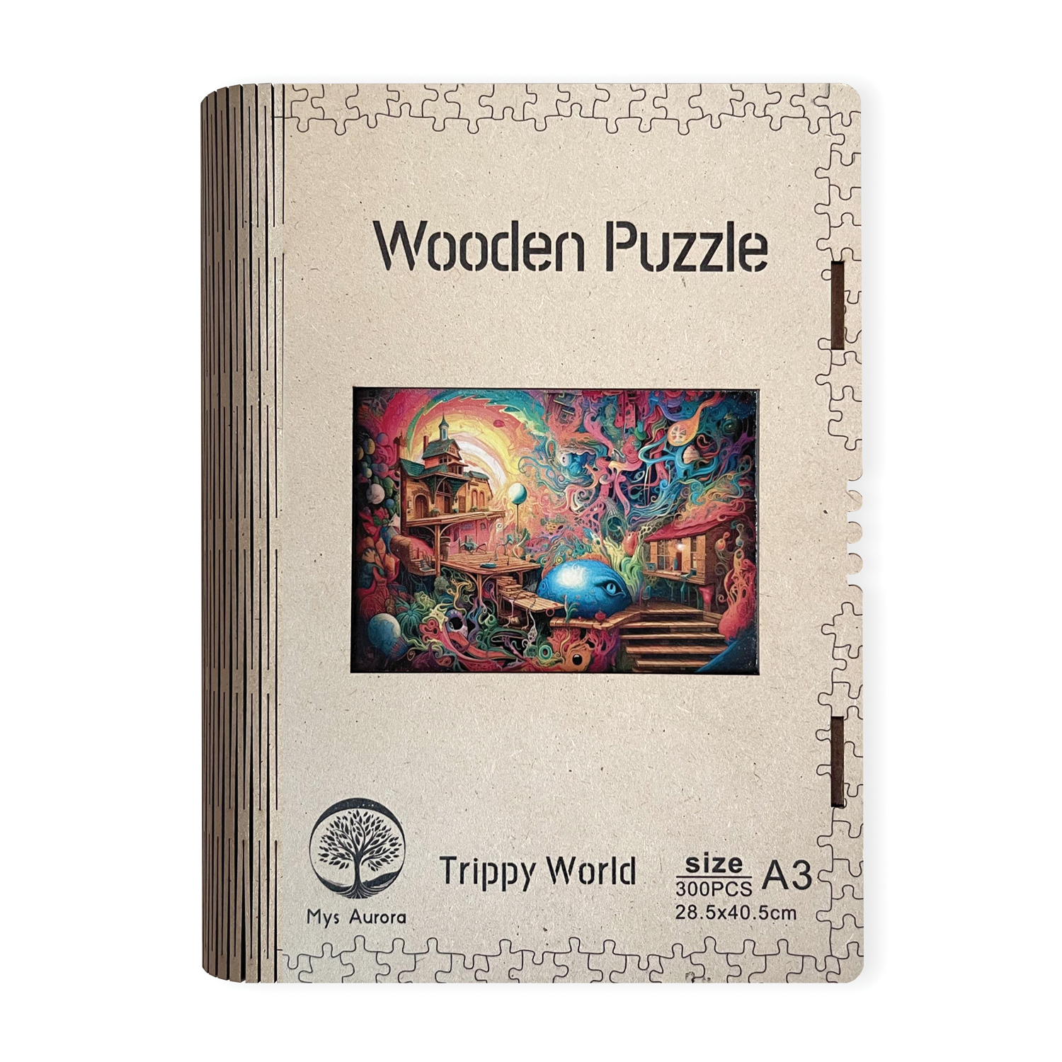 Drevené puzzle Svet A3