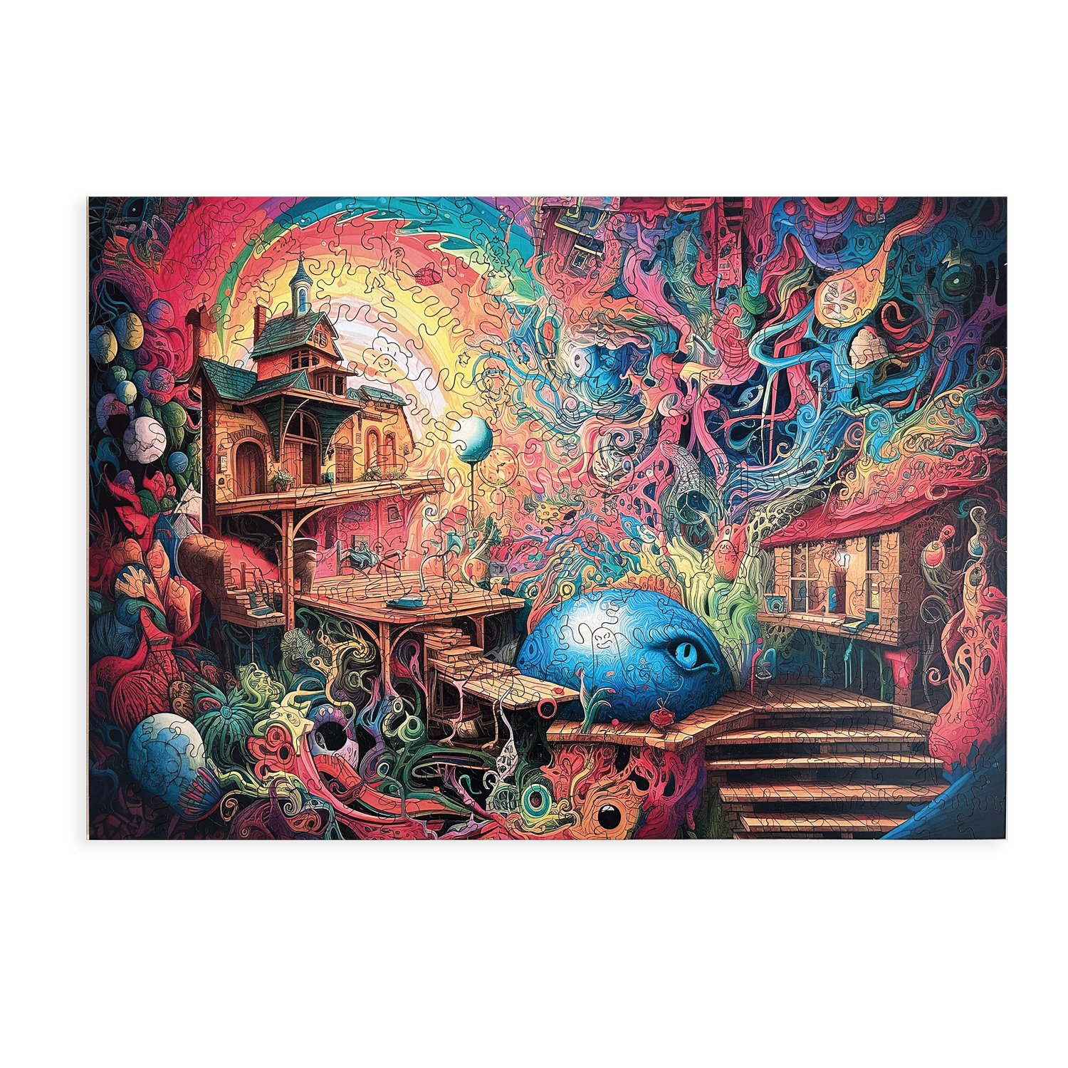 Drevené puzzle Svet A3